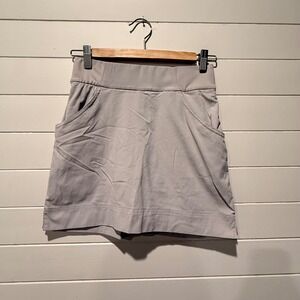Columbia Anytime Casual Skort Womens XS Gray Tan Active Hiking Golf Skirt Tennis
